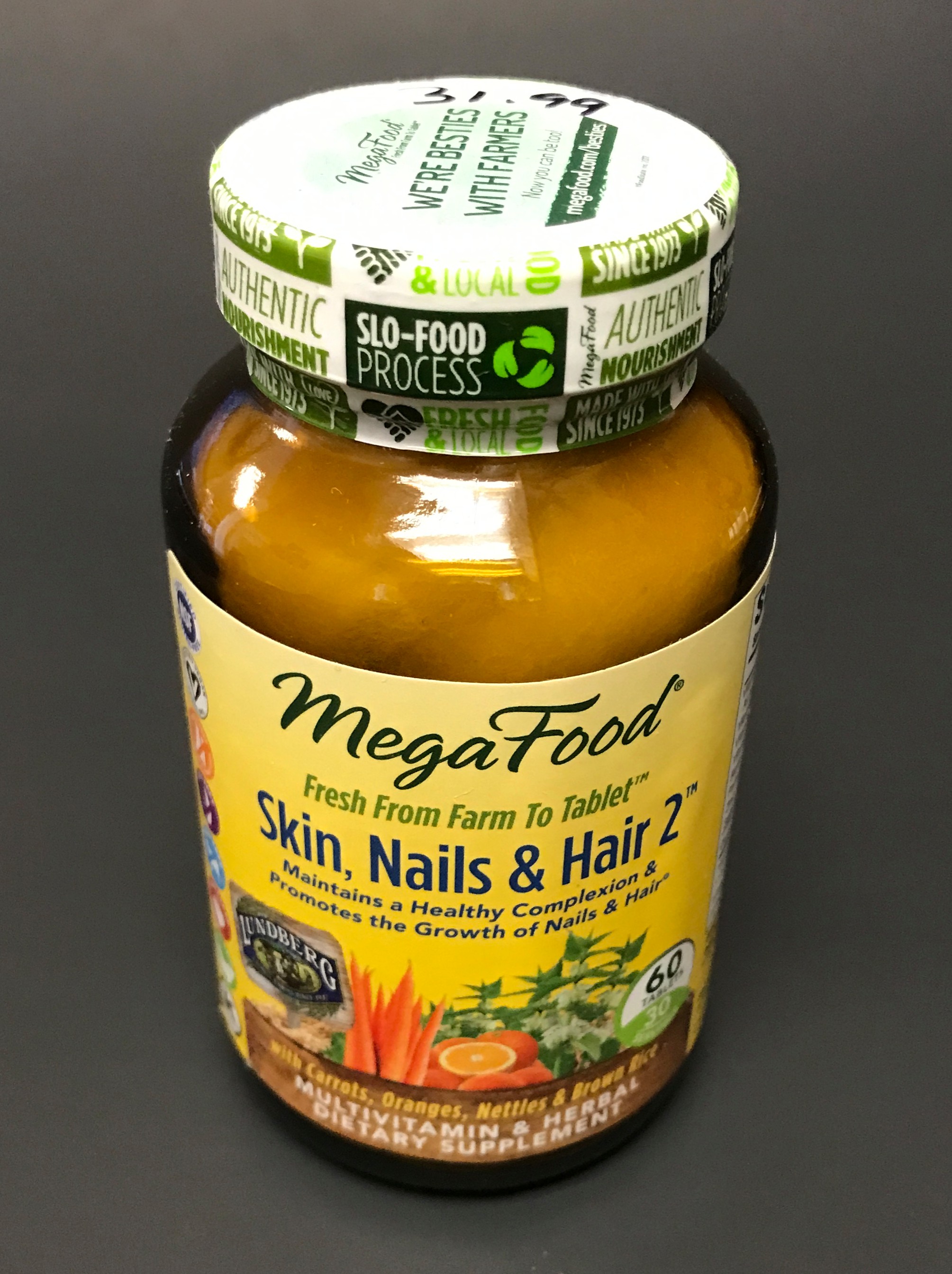 MegaFood Skin, Nails, & Hair 2 60 Tablets